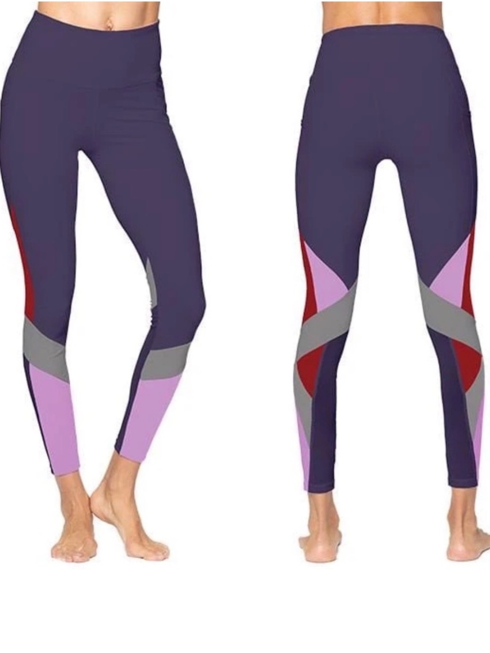 VIE ACTIVE Lulu Colorblock Full Legging Pant Small